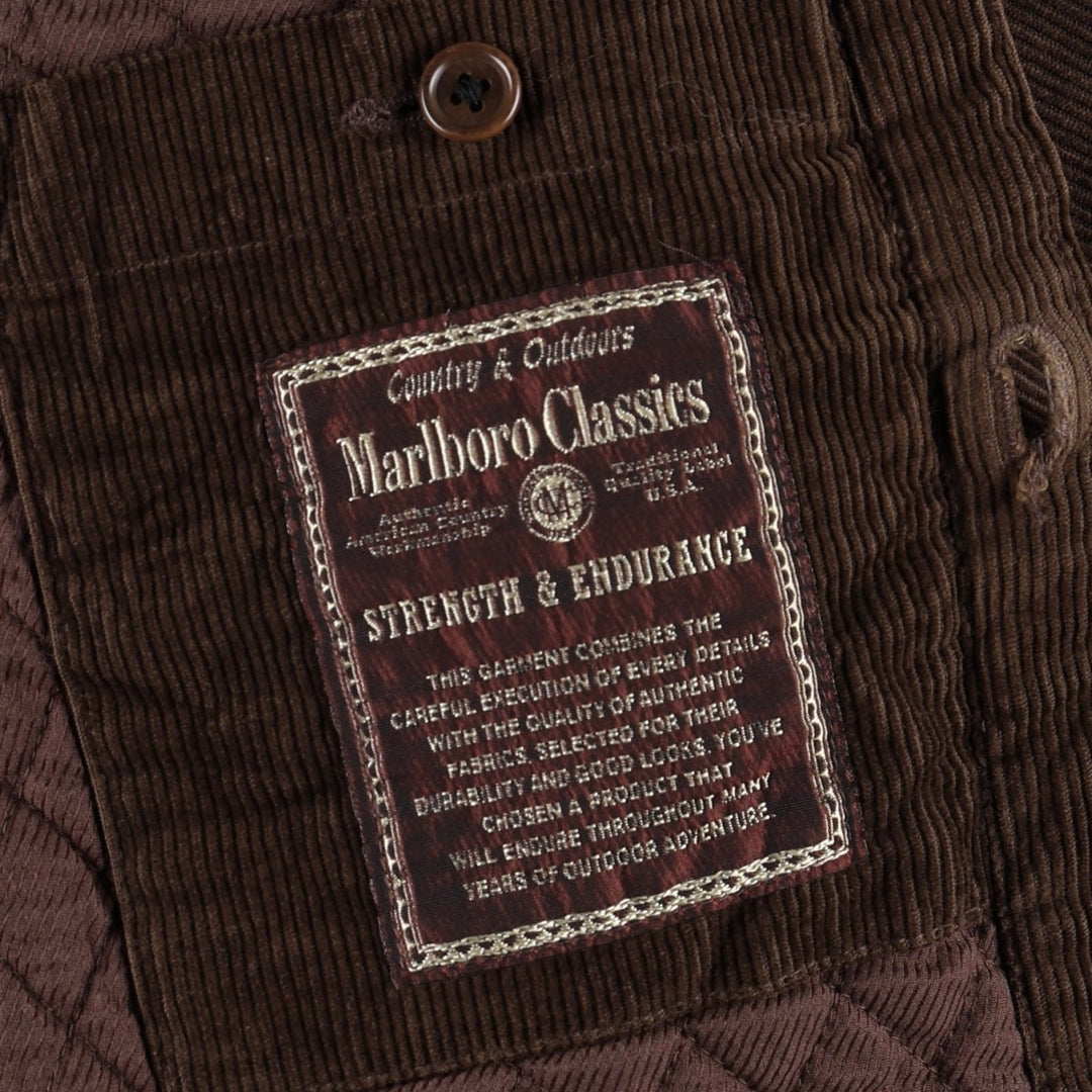 1990'S Marlboro Classics padded corduroy jacket, made in Italy, men's size M equivalent, vintage. cotton brown type Vintage Second Hand