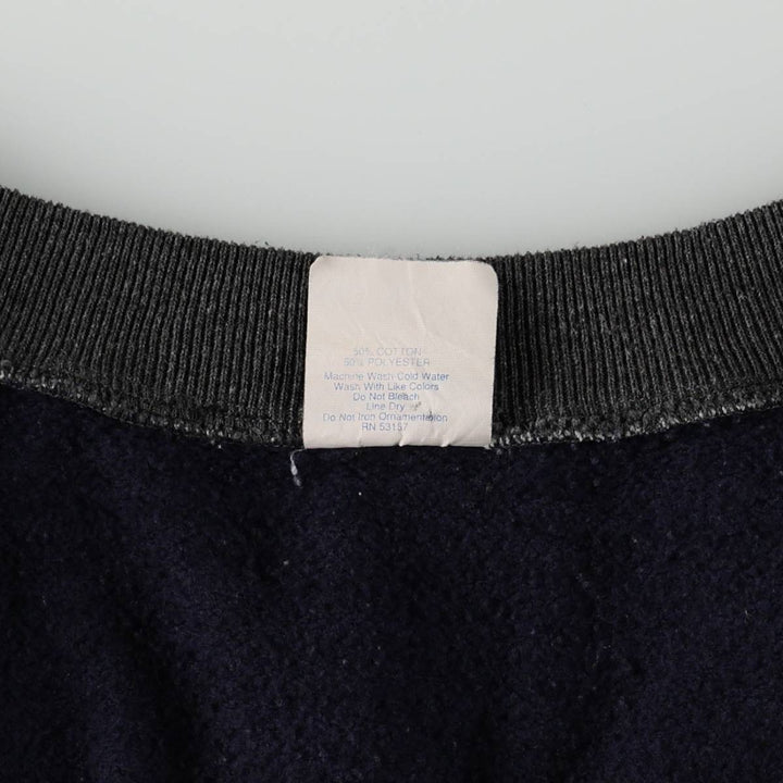 90'S Majestic Pennsylvania State University College Cotton Button Varsity Jacket (Men's XL equivalent) cotton navy blue type Vintage Second Hand