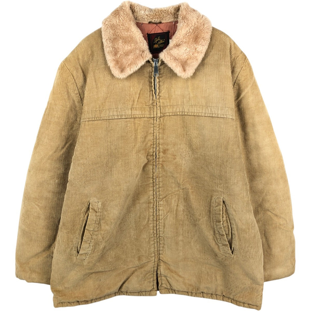 70s-80'S John Blair WARREN PENNA Padded Corduroy Jacket, Men's XXL equivalent, Vintage unclear beige type brown Vintage Second Hand