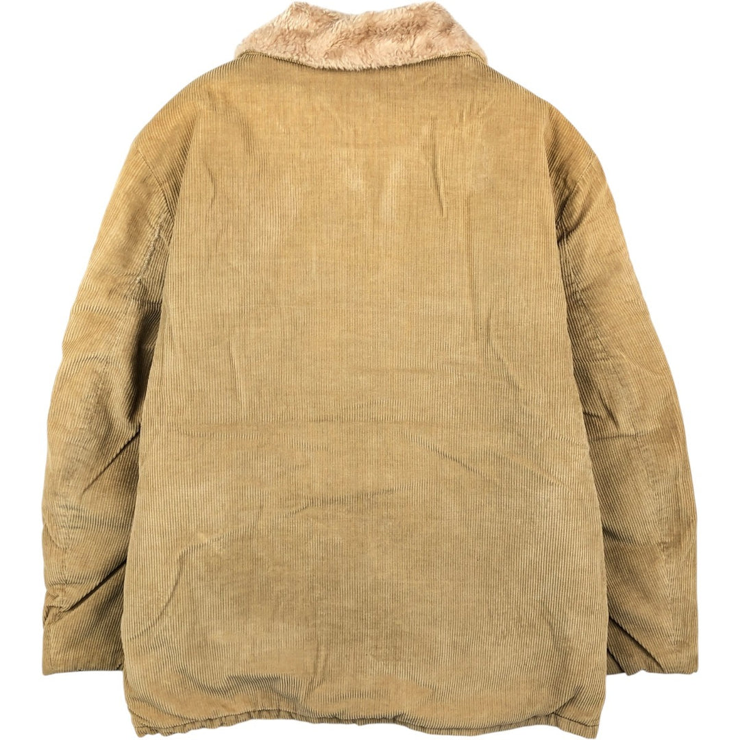 70s-80'S John Blair WARREN PENNA Padded Corduroy Jacket, Men's XXL equivalent, Vintage unclear beige type brown Vintage Second Hand