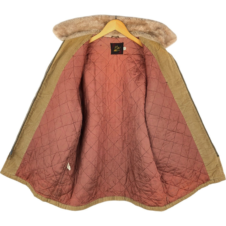 70s-80'S John Blair WARREN PENNA Padded Corduroy Jacket, Men's XXL equivalent, Vintage unclear beige type brown Vintage Second Hand