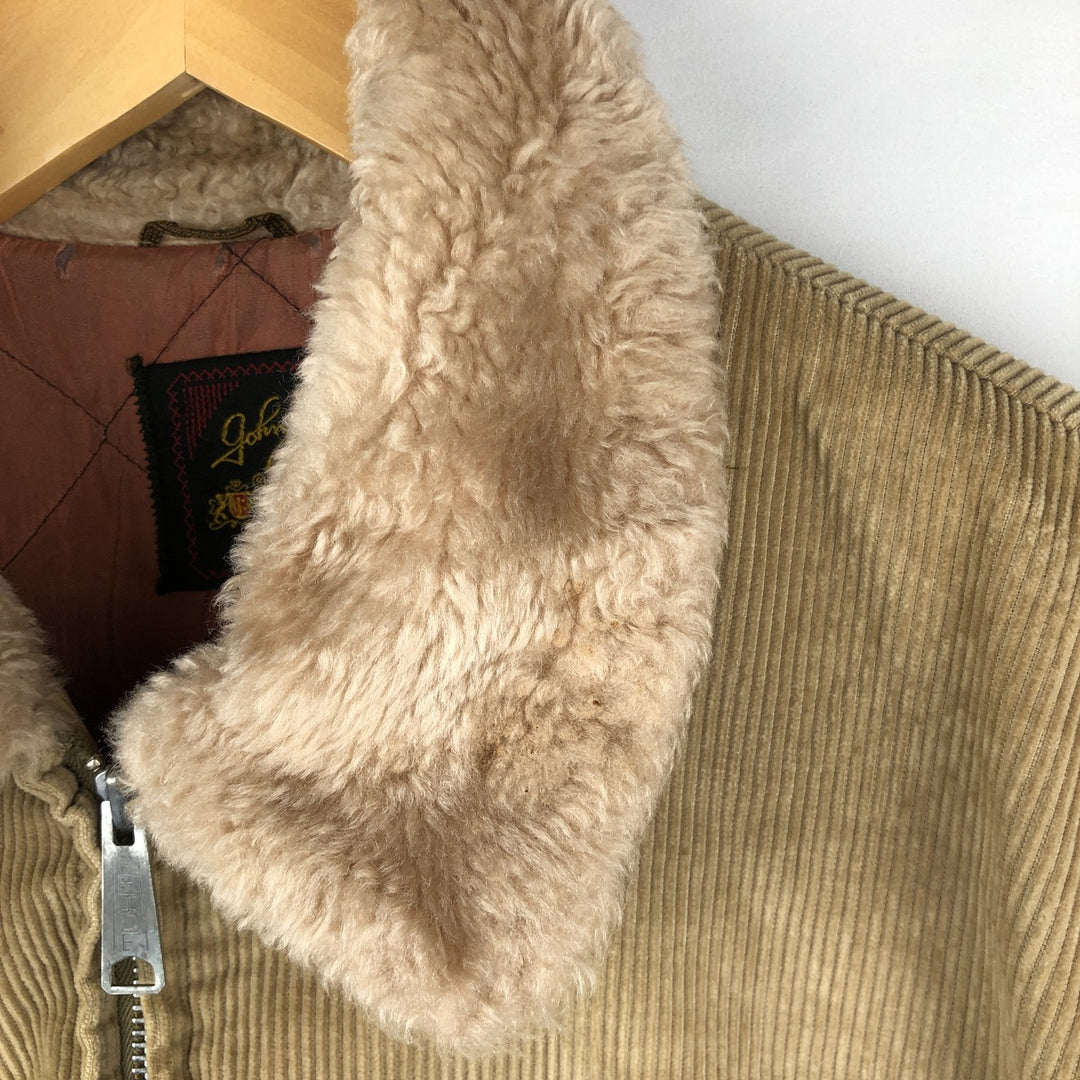 70s-80'S John Blair WARREN PENNA Padded Corduroy Jacket, Men's XXL equivalent, Vintage unclear beige type brown Vintage Second Hand