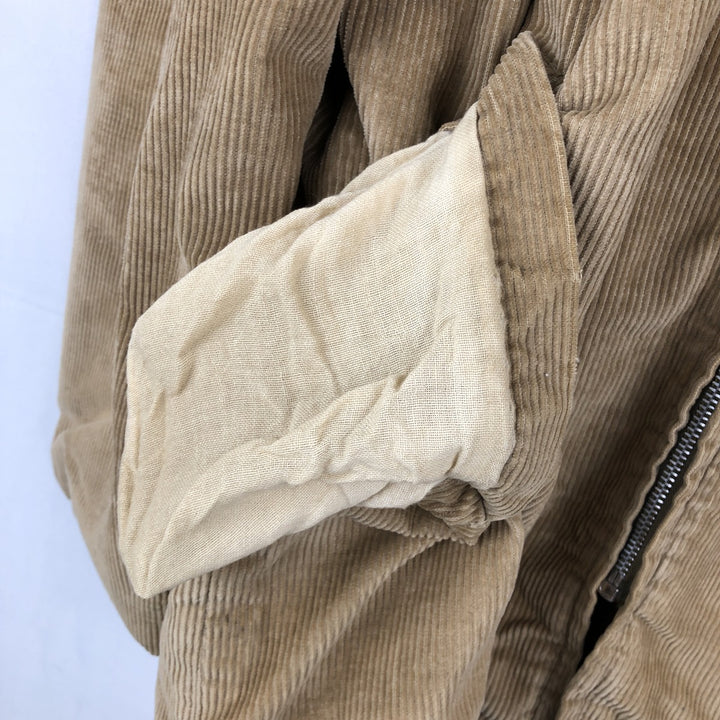 70s-80'S John Blair WARREN PENNA Padded Corduroy Jacket, Men's XXL equivalent, Vintage unclear beige type brown Vintage Second Hand