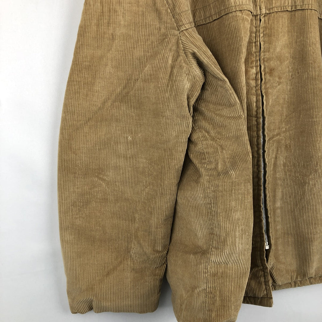 70s-80'S John Blair WARREN PENNA Padded Corduroy Jacket, Men's XXL equivalent, Vintage unclear beige type brown Vintage Second Hand