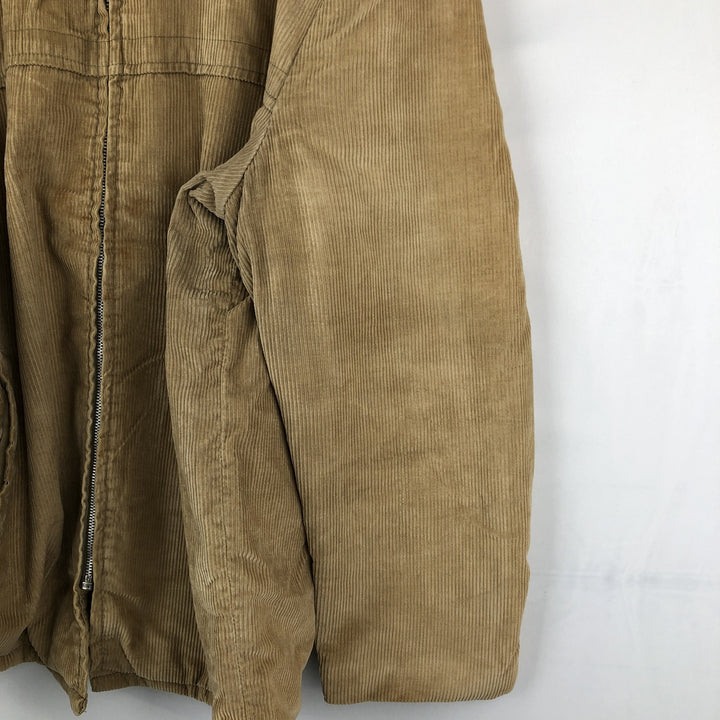70s-80'S John Blair WARREN PENNA Padded Corduroy Jacket, Men's XXL equivalent, Vintage unclear beige type brown Vintage Second Hand