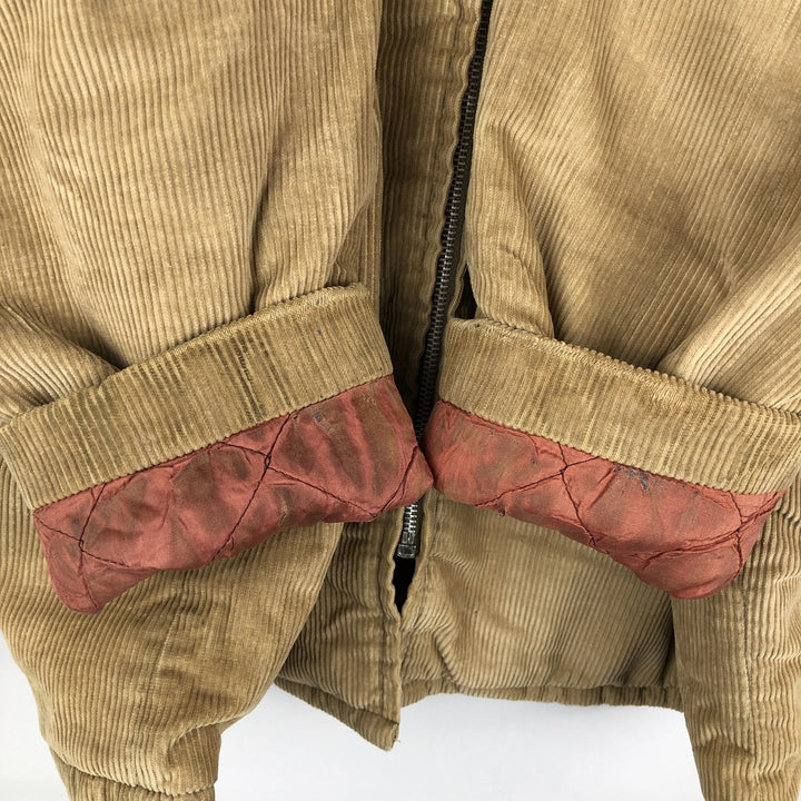 70s-80'S John Blair WARREN PENNA Padded Corduroy Jacket, Men's XXL equivalent, Vintage unclear beige type brown Vintage Second Hand