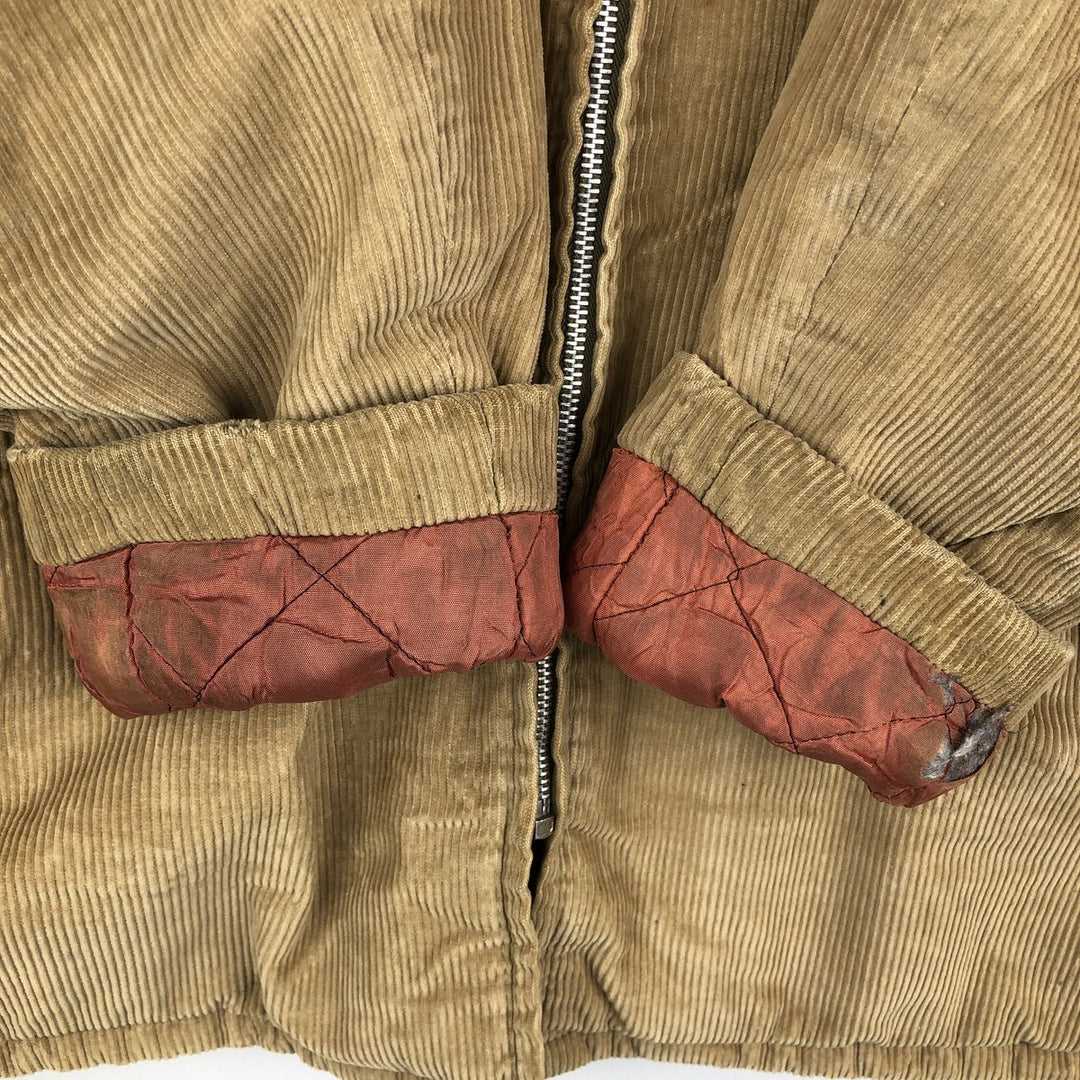 70s-80'S John Blair WARREN PENNA Padded Corduroy Jacket, Men's XXL equivalent, Vintage unclear beige type brown Vintage Second Hand