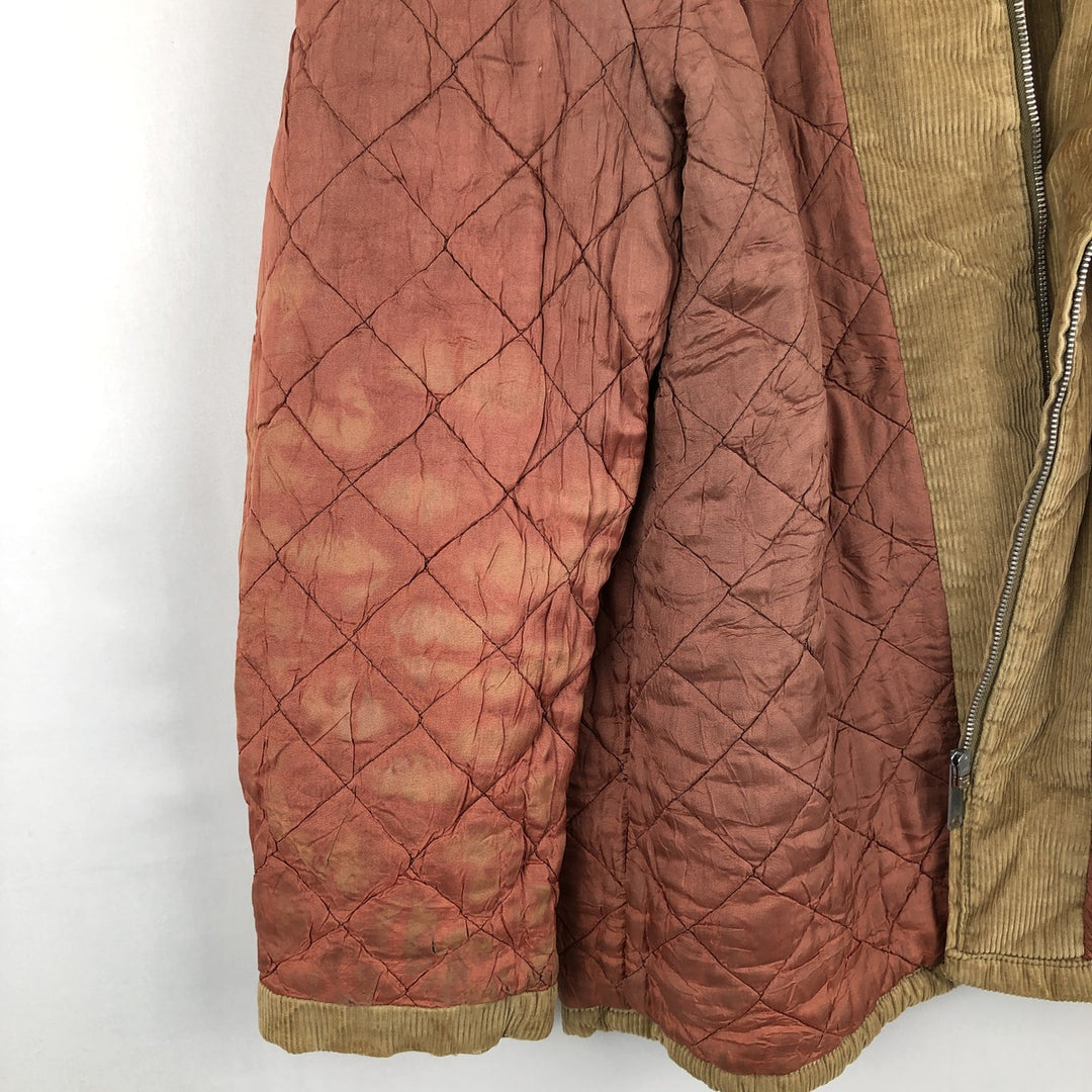 70s-80'S John Blair WARREN PENNA Padded Corduroy Jacket, Men's XXL equivalent, Vintage unclear beige type brown Vintage Second Hand