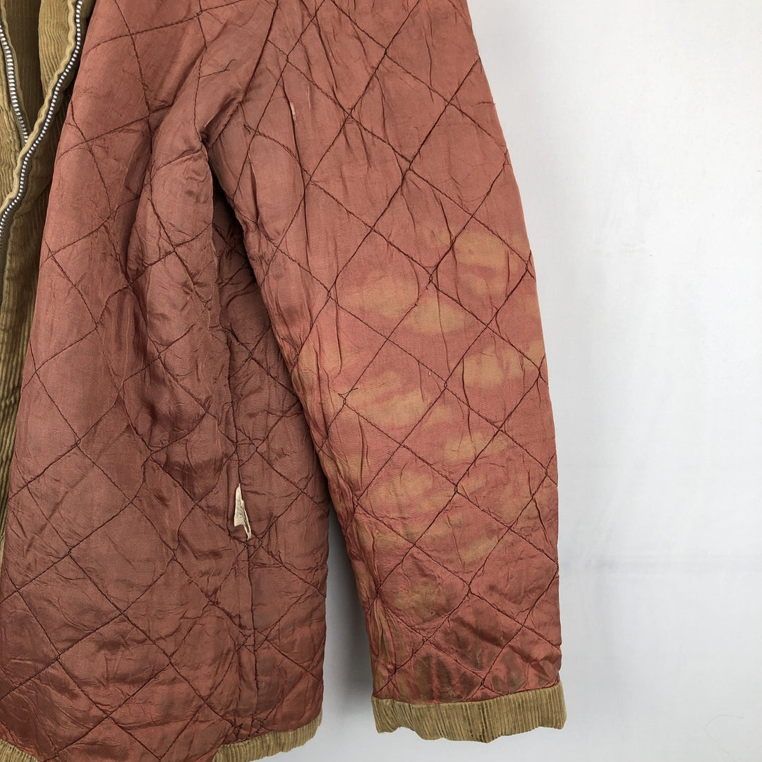 70s-80'S John Blair WARREN PENNA Padded Corduroy Jacket, Men's XXL equivalent, Vintage unclear beige type brown Vintage Second Hand