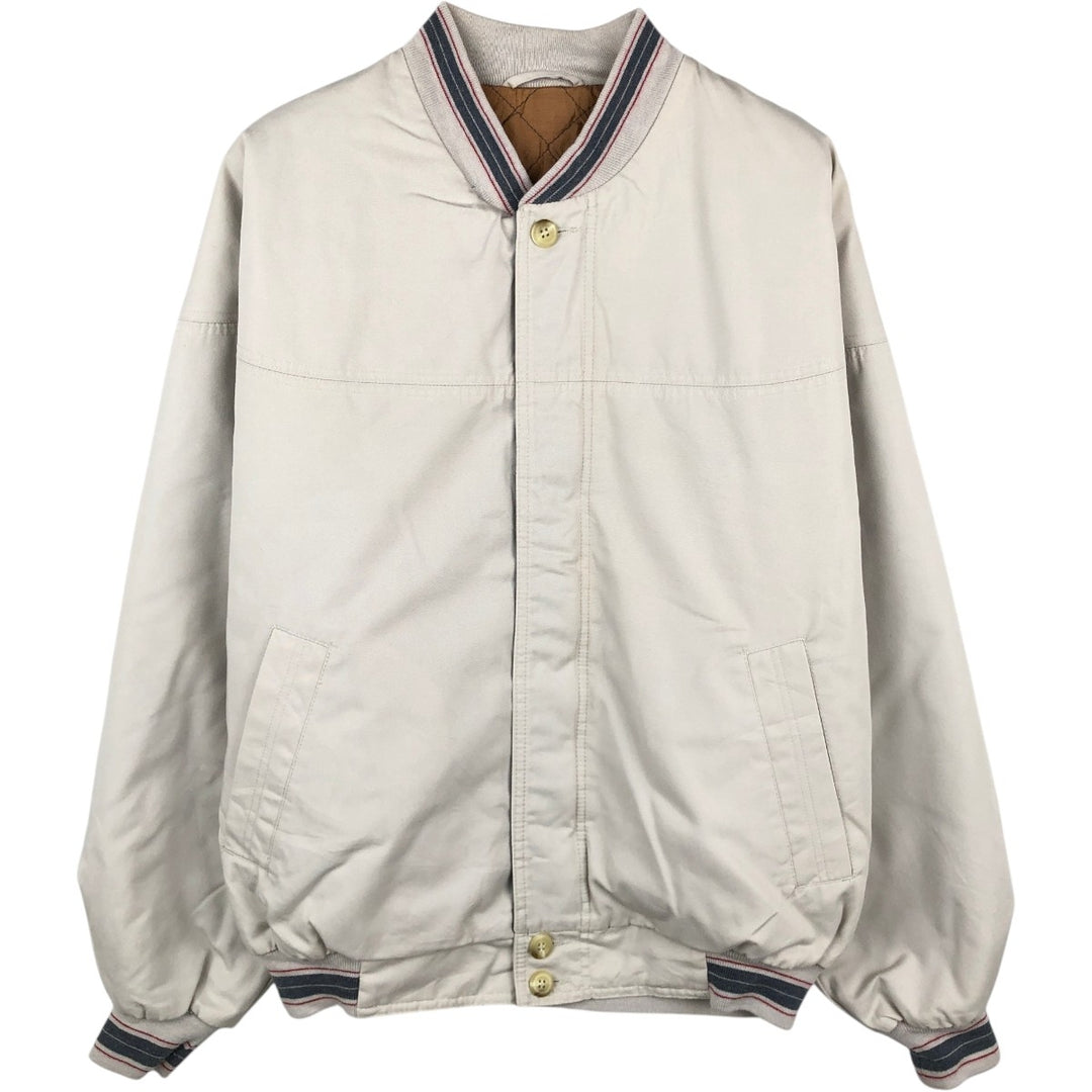 St. Michael padded blouson, men's size M (approx.), vintage. polyester ivory Vintage Second Hand