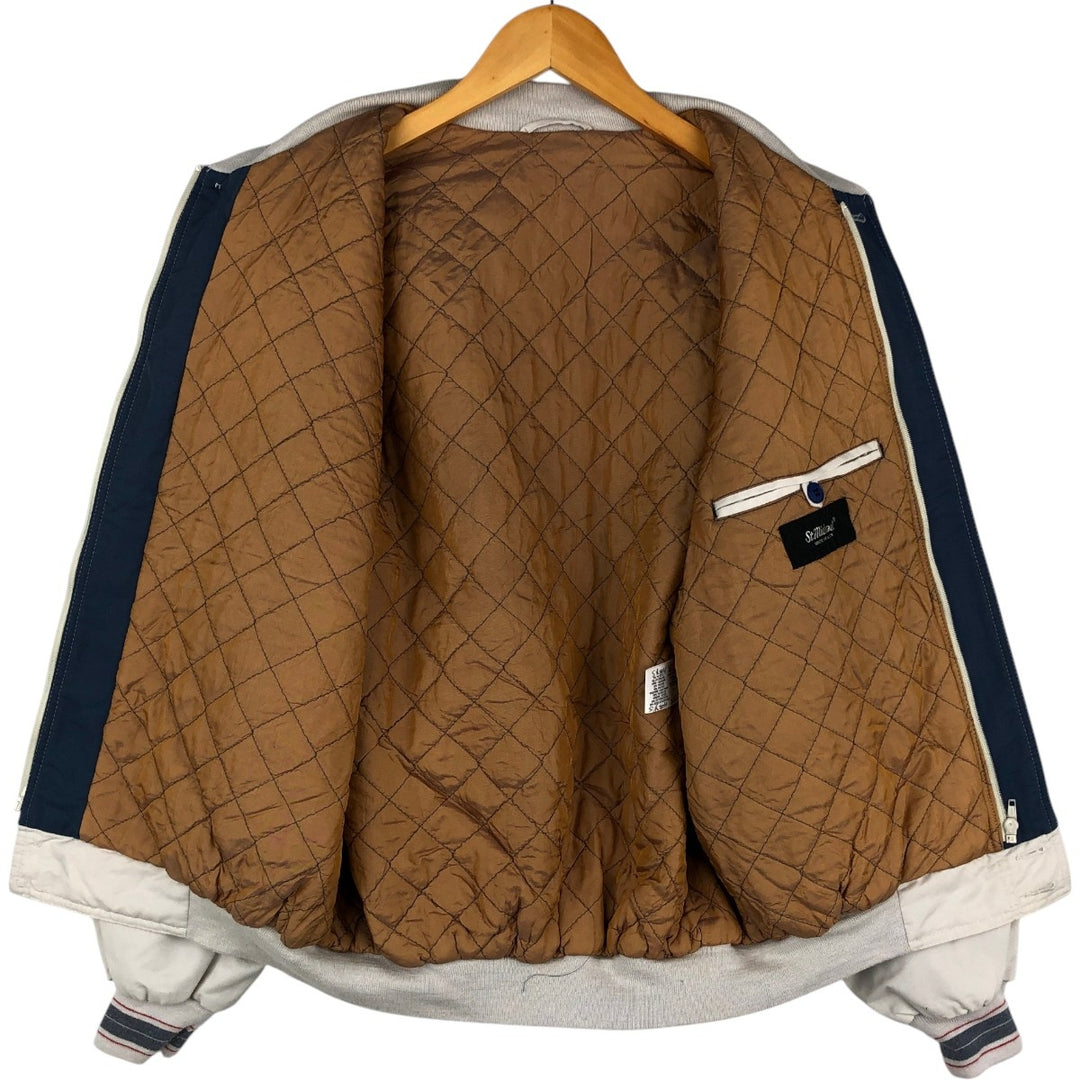 St. Michael padded blouson, men's size M (approx.), vintage. polyester ivory Vintage Second Hand