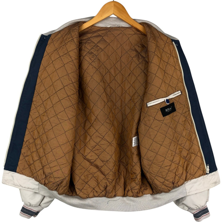 St. Michael padded blouson, men's size M (approx.), vintage. polyester ivory Vintage Second Hand