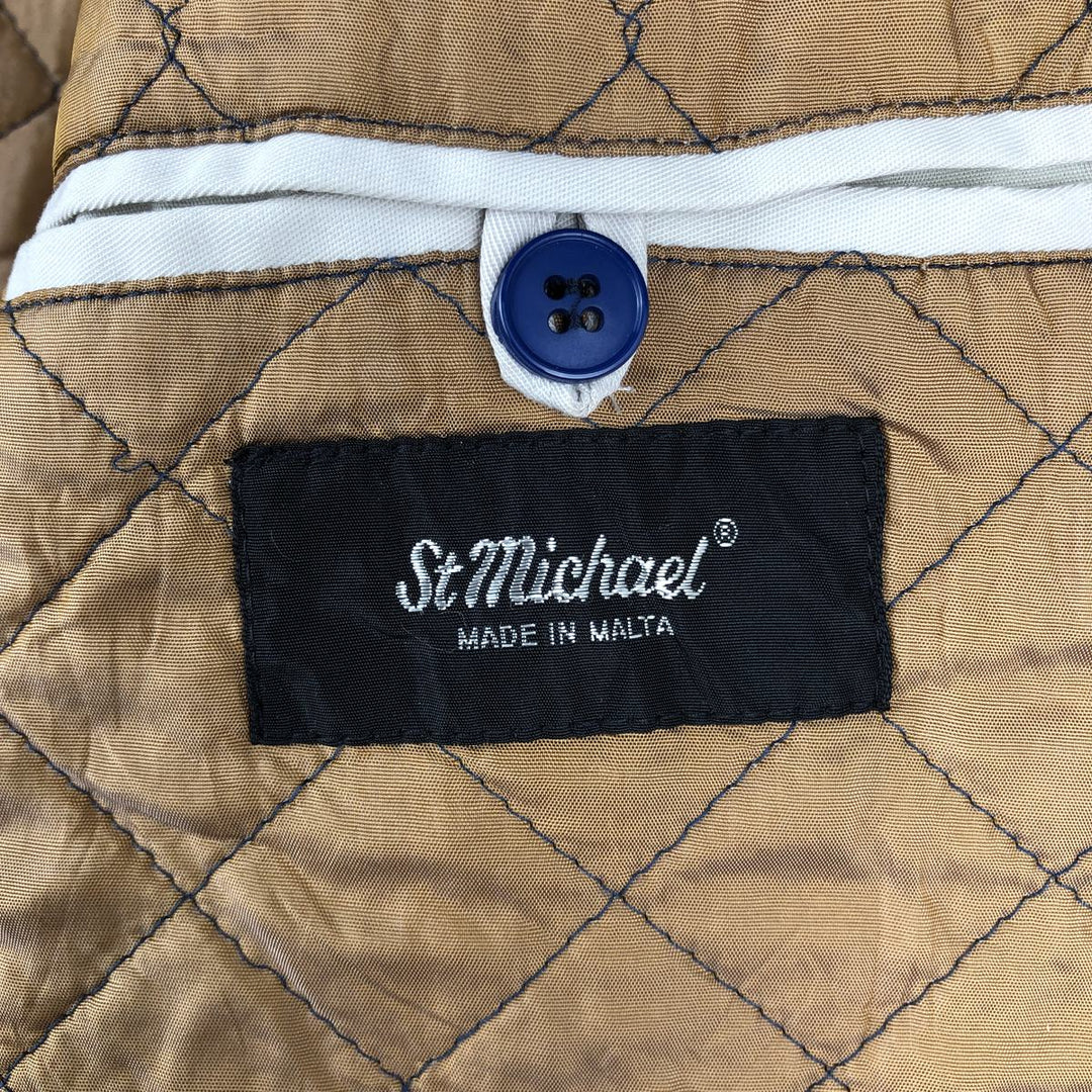 St. Michael padded blouson, men's size M (approx.), vintage. polyester ivory Vintage Second Hand