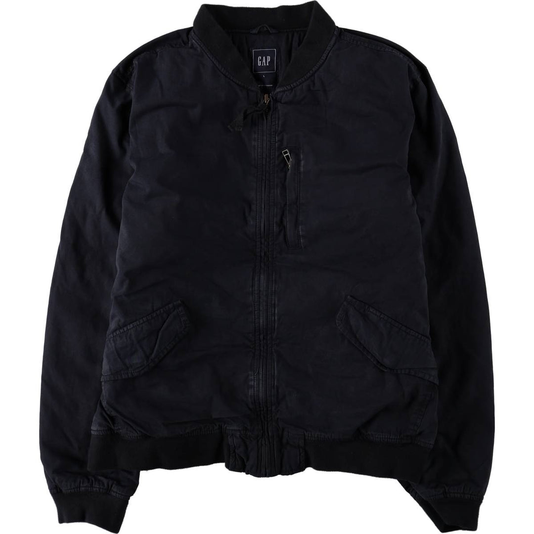 GAP Men's Padded Puffer Jacket (Size L) cotton navy blue type Vintage Second Hand