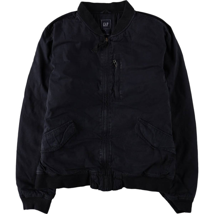 GAP Men's Padded Puffer Jacket (Size L) cotton navy blue type Vintage Second Hand