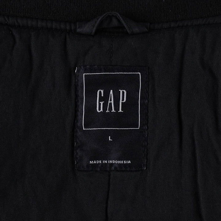 GAP Men's Padded Puffer Jacket (Size L) cotton navy blue type Vintage Second Hand