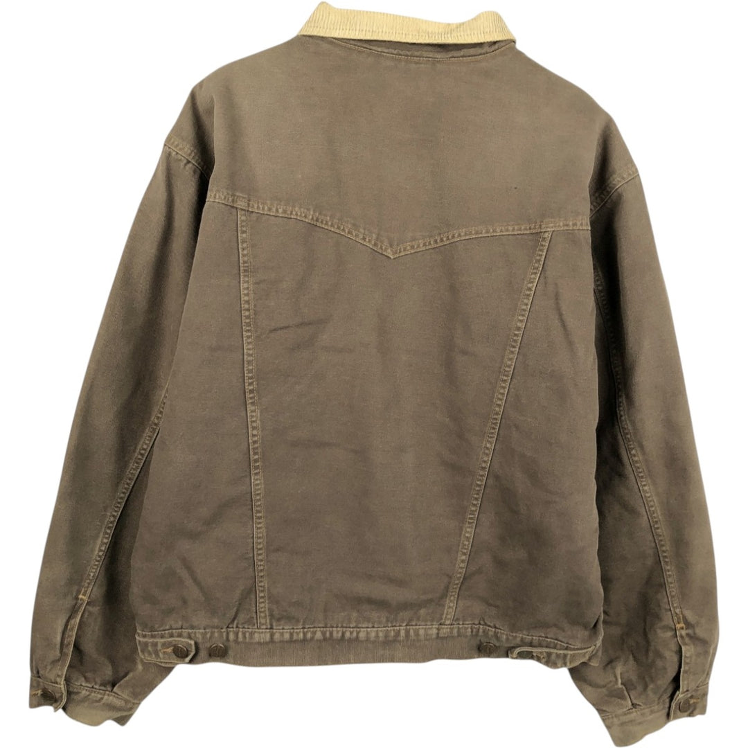 Wrangler AUTHENTIC WESTERN Insulated Duck Work Jacket, Men's Size L (approx.) cotton brown type Vintage Second Hand
