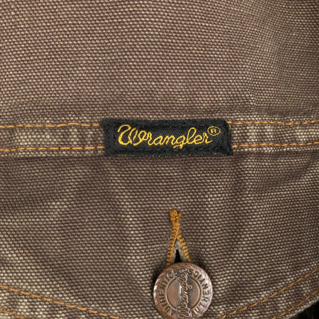 Wrangler AUTHENTIC WESTERN Insulated Duck Work Jacket, Men's Size L (approx.) cotton brown type Vintage Second Hand
