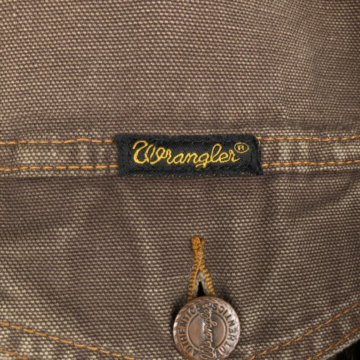 Wrangler AUTHENTIC WESTERN Insulated Duck Work Jacket, Men's Size L (approx.) cotton brown type Vintage Second Hand