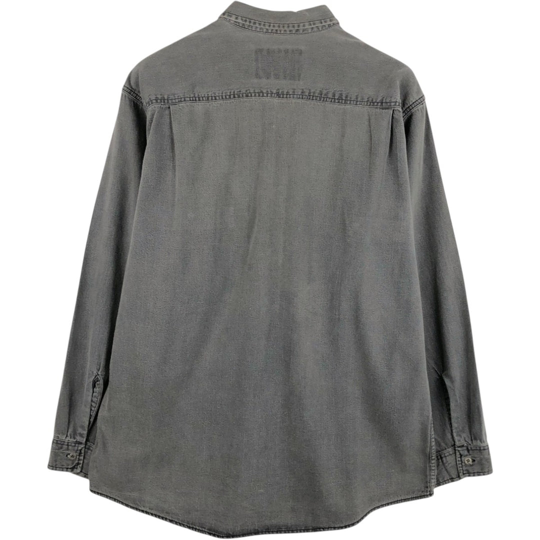 Levi's long sleeve denim shirt, men's size L cotton Charcoal Vintage Second Hand