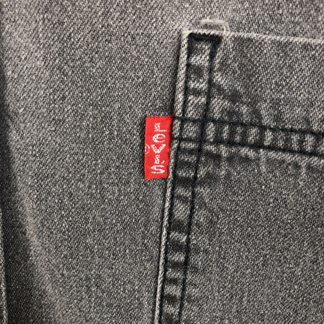 Levi's long sleeve denim shirt, men's size L cotton Charcoal Vintage Second Hand