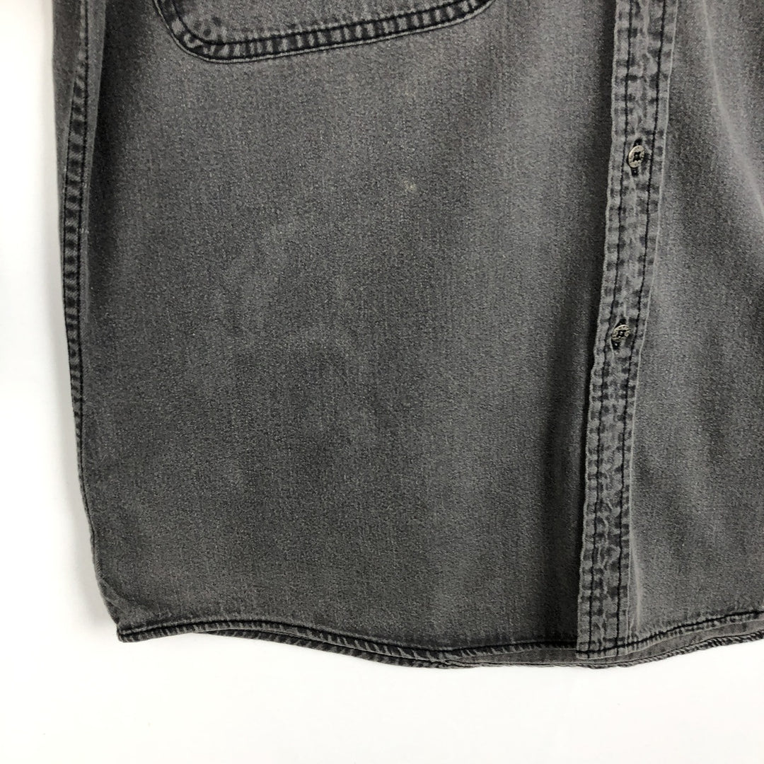 Levi's long sleeve denim shirt, men's size L cotton Charcoal Vintage Second Hand