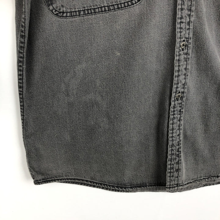 Levi's long sleeve denim shirt, men's size L cotton Charcoal Vintage Second Hand