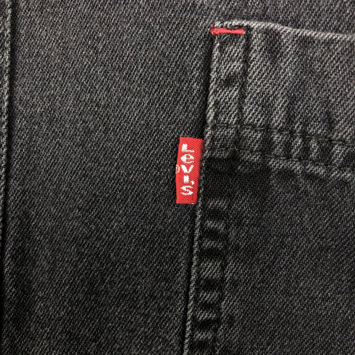 Levi's RED TAB Long-Sleeve Black Denim Shirt, Men's Size M (approx.) cotton black type Vintage Second Hand