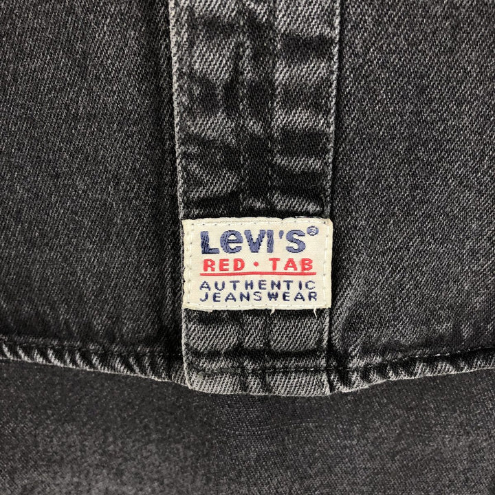 Levi's RED TAB Long-Sleeve Black Denim Shirt, Men's Size M (approx.) cotton black type Vintage Second Hand
