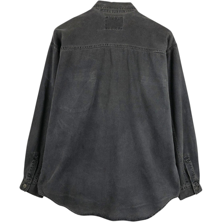 Levi's RED TAB Long-Sleeve Black Denim Shirt, Men's Size L (approx.) cotton black type Vintage Second Hand