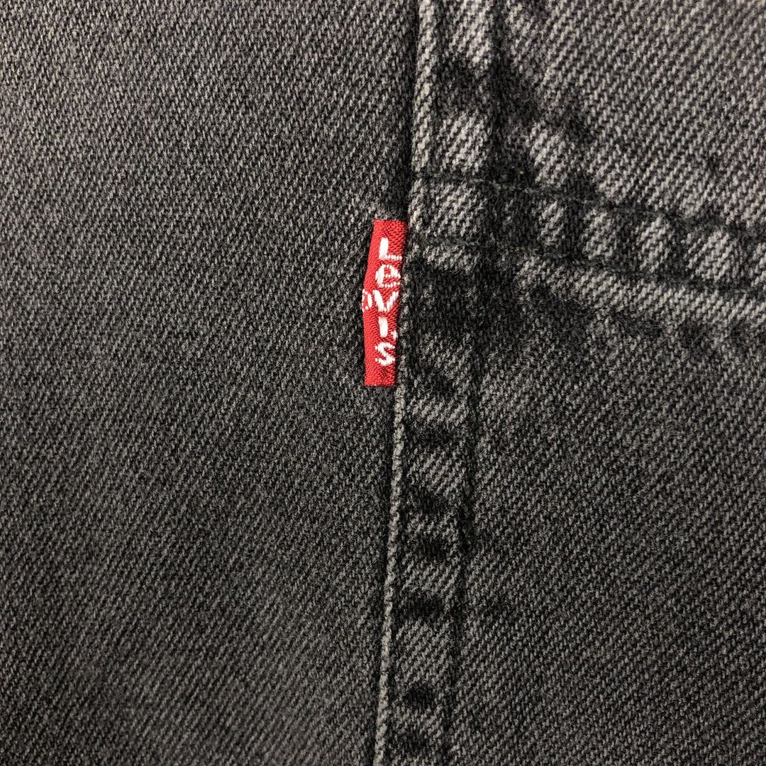 Levi's RED TAB Long-Sleeve Black Denim Shirt, Men's Size L (approx.) cotton black type Vintage Second Hand