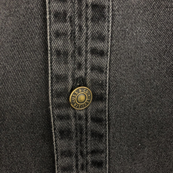 Levi's RED TAB Long-Sleeve Black Denim Shirt, Men's Size L (approx.) cotton black type Vintage Second Hand