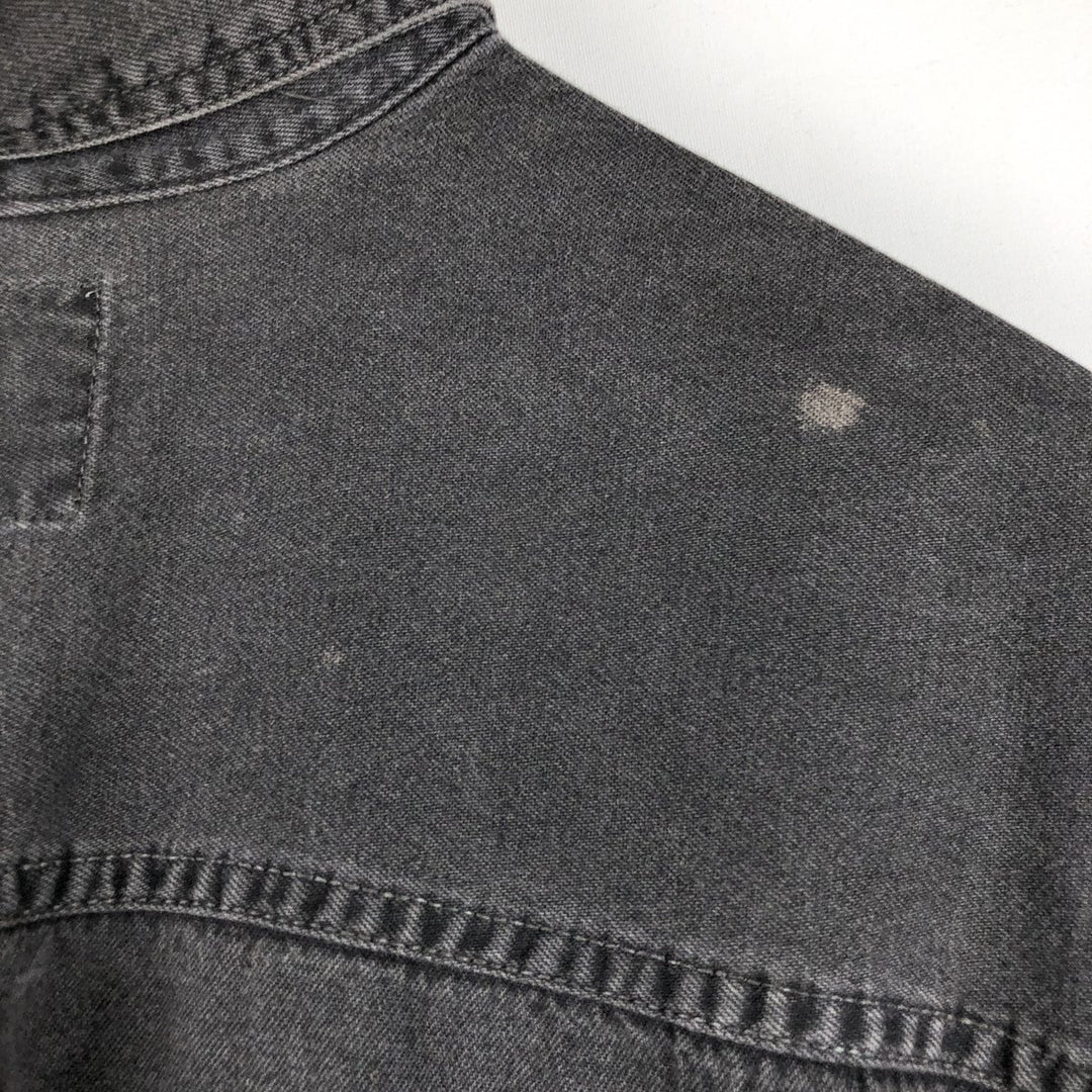 90'S Levi's RED TAB Long-Sleeve Black Denim Shirt, Men's Size L (approx.), Vintage cotton black type Vintage Second Hand