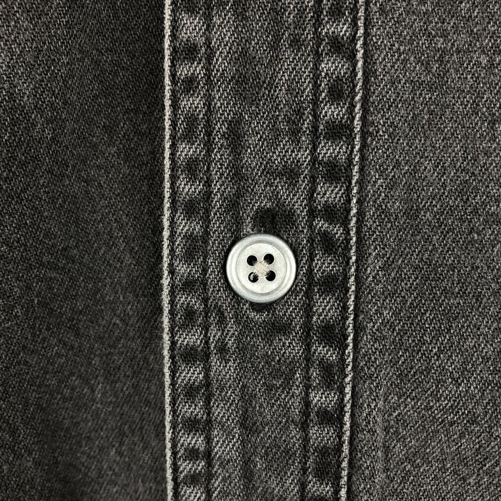 Levi's long-sleeved black denim shirt, men's size S (approx.) cotton black type Vintage Second Hand
