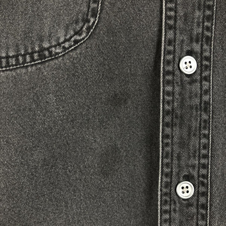Levi's long-sleeved black denim shirt, men's size S (approx.) cotton black type Vintage Second Hand
