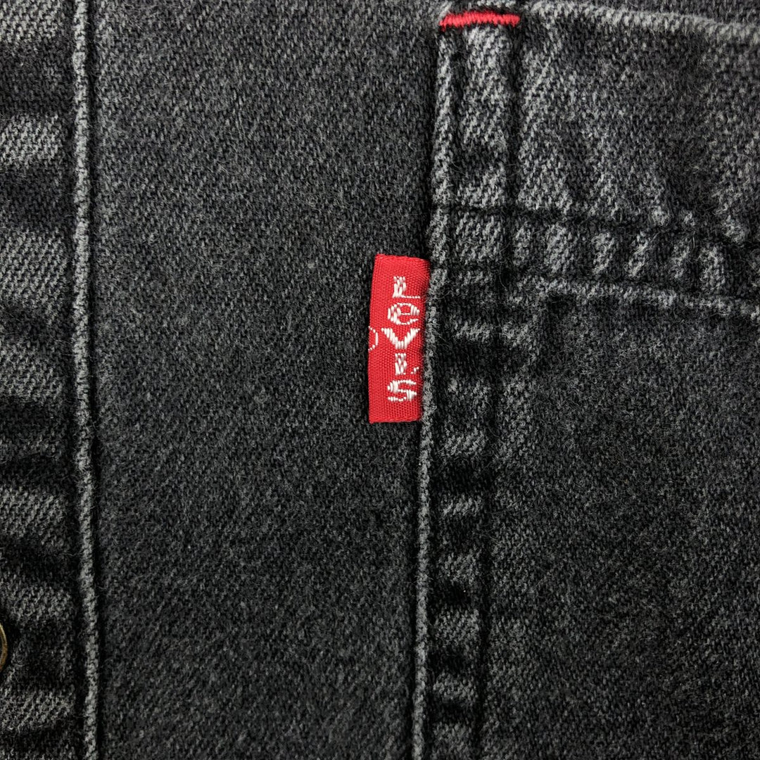 Levi's long-sleeved black denim shirt, made in the Philippines, men's size L equivalent. cotton black type Vintage Second Hand