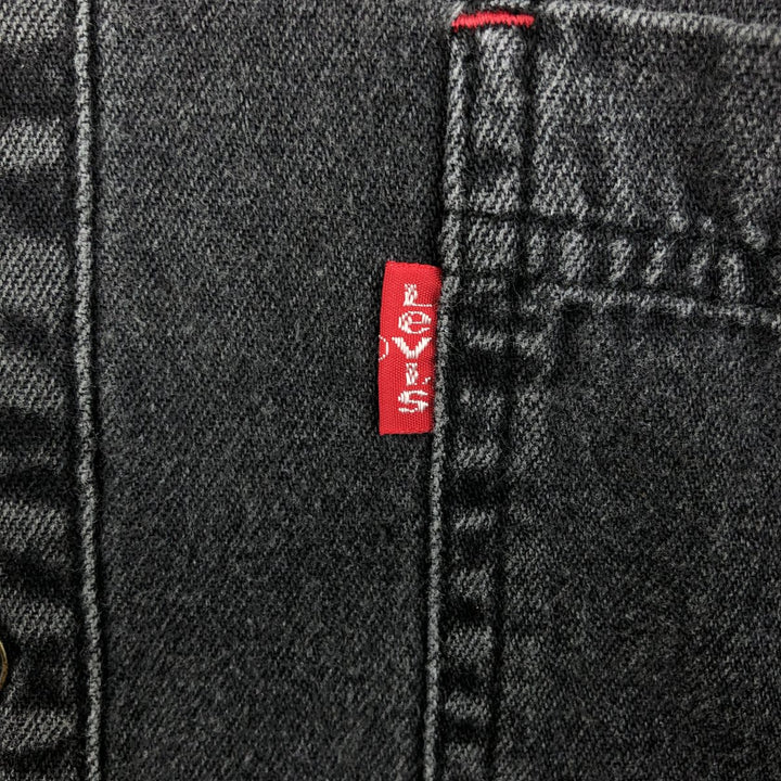 Levi's long-sleeved black denim shirt, made in the Philippines, men's size L equivalent. cotton black type Vintage Second Hand