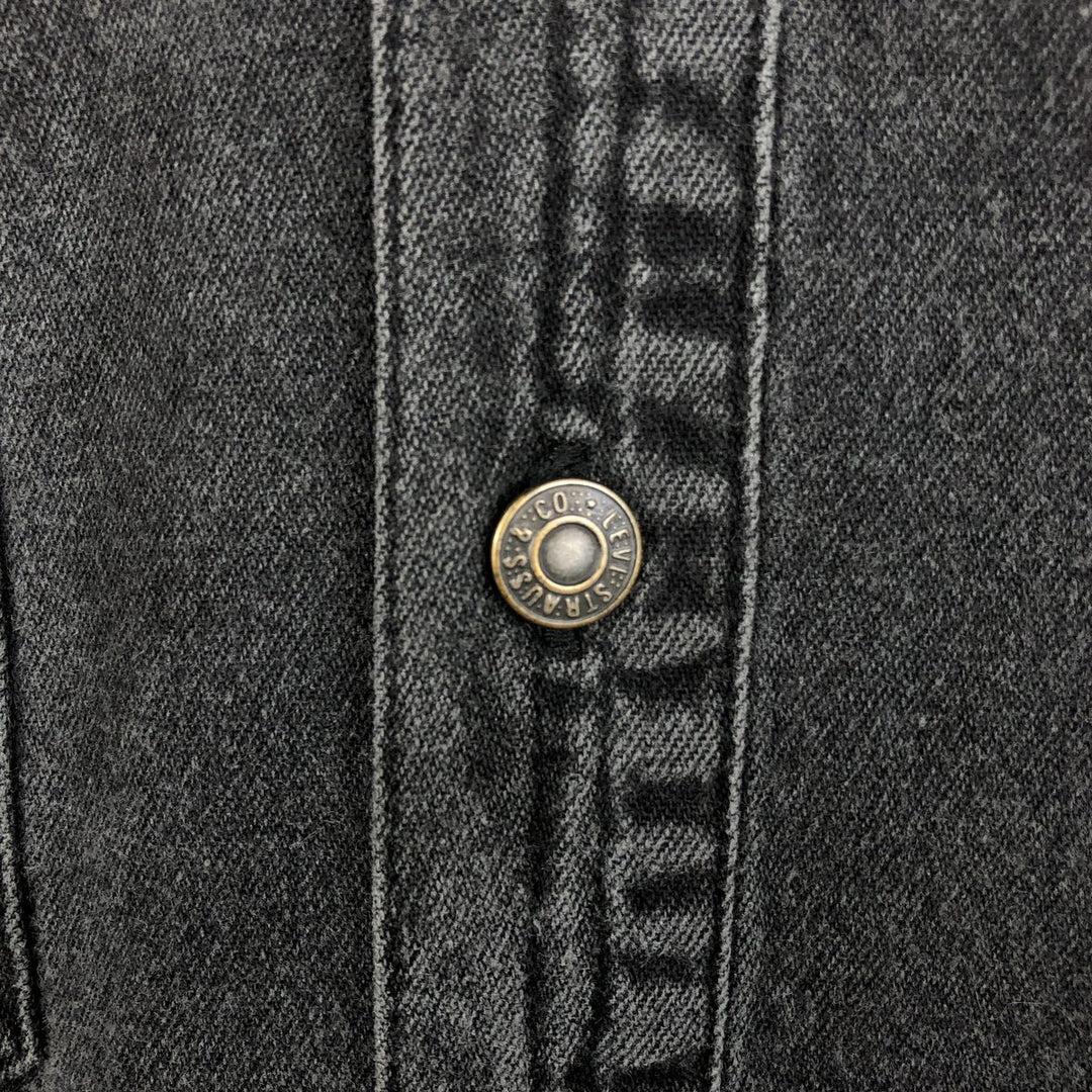 Levi's long-sleeved black denim shirt, made in the Philippines, men's size L equivalent. cotton black type Vintage Second Hand