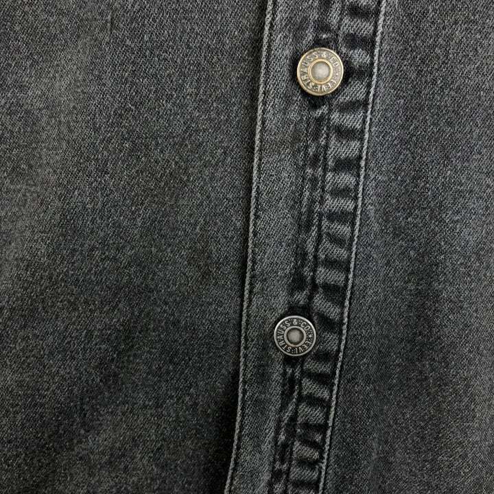 Levi's long-sleeved black denim shirt, made in the Philippines, men's size L equivalent. cotton black type Vintage Second Hand