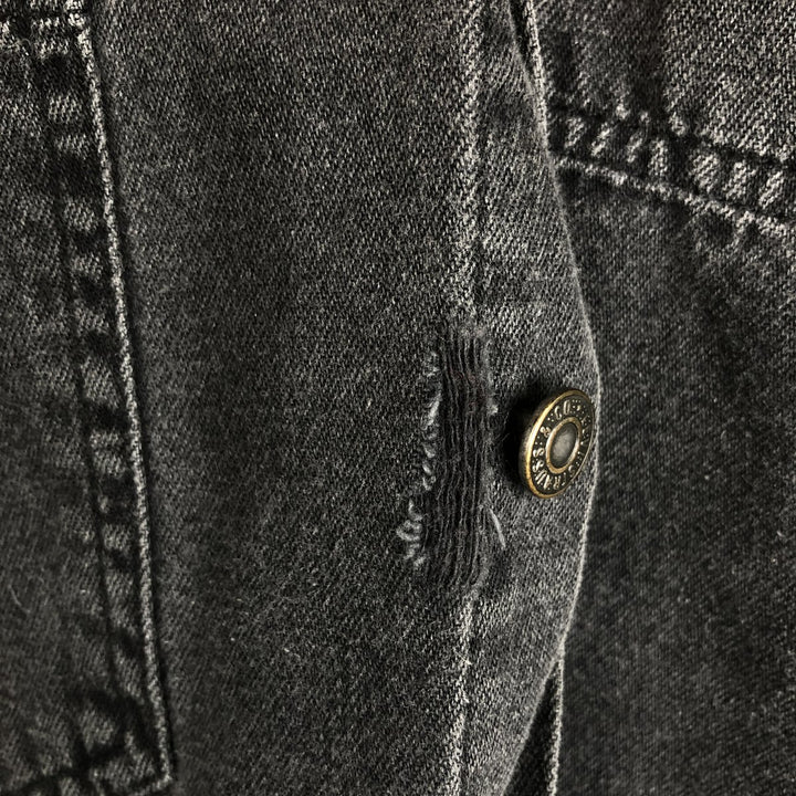 Levi's long-sleeved black denim shirt, made in the Philippines, men's size L equivalent. cotton black type Vintage Second Hand
