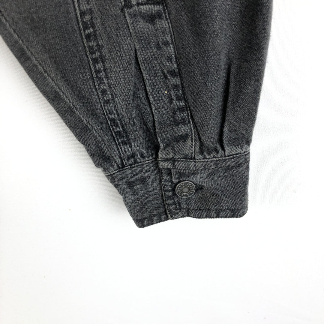 Levi's long-sleeved black denim shirt, made in the Philippines, men's size L equivalent. cotton black type Vintage Second Hand