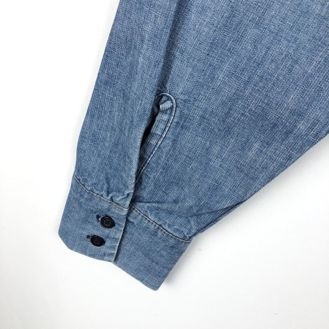 ~90'S Levi's Orange Tab Long-Sleeve Denim Shirt, Men's Size M (Equivalent), Vintage unclear blue type Vintage Second Hand