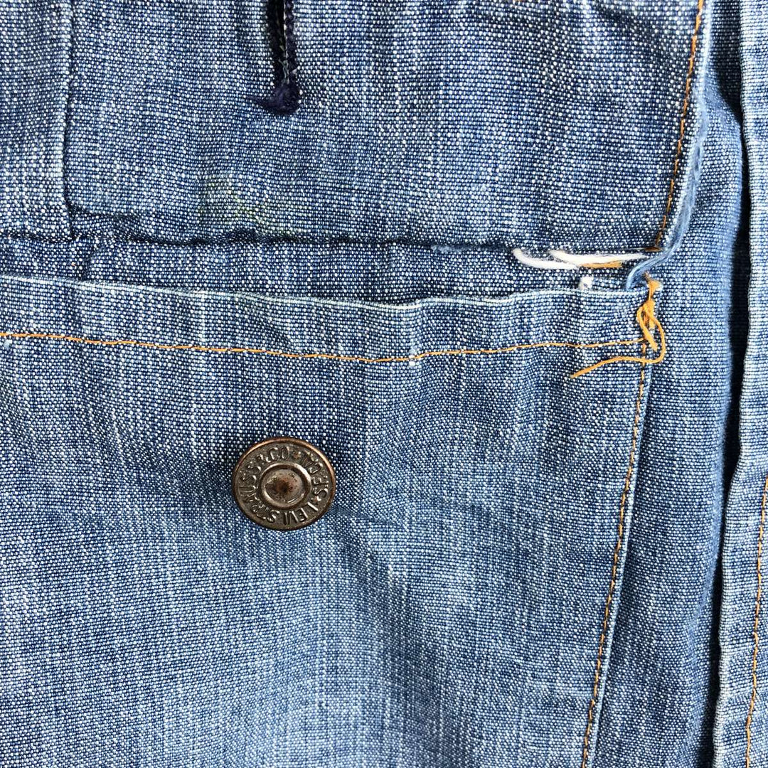 ~90'S Levi's Orange Tab Long-Sleeve Denim Shirt, Men's Size M (Equivalent), Vintage unclear blue type Vintage Second Hand