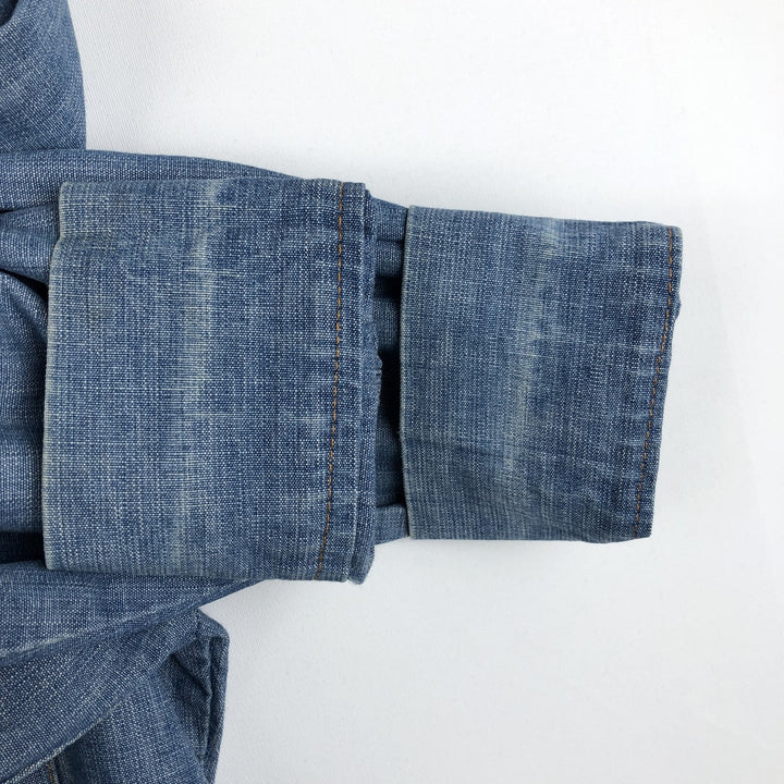 ~90'S Levi's Orange Tab Long-Sleeve Denim Shirt, Men's Size M (Equivalent), Vintage unclear blue type Vintage Second Hand