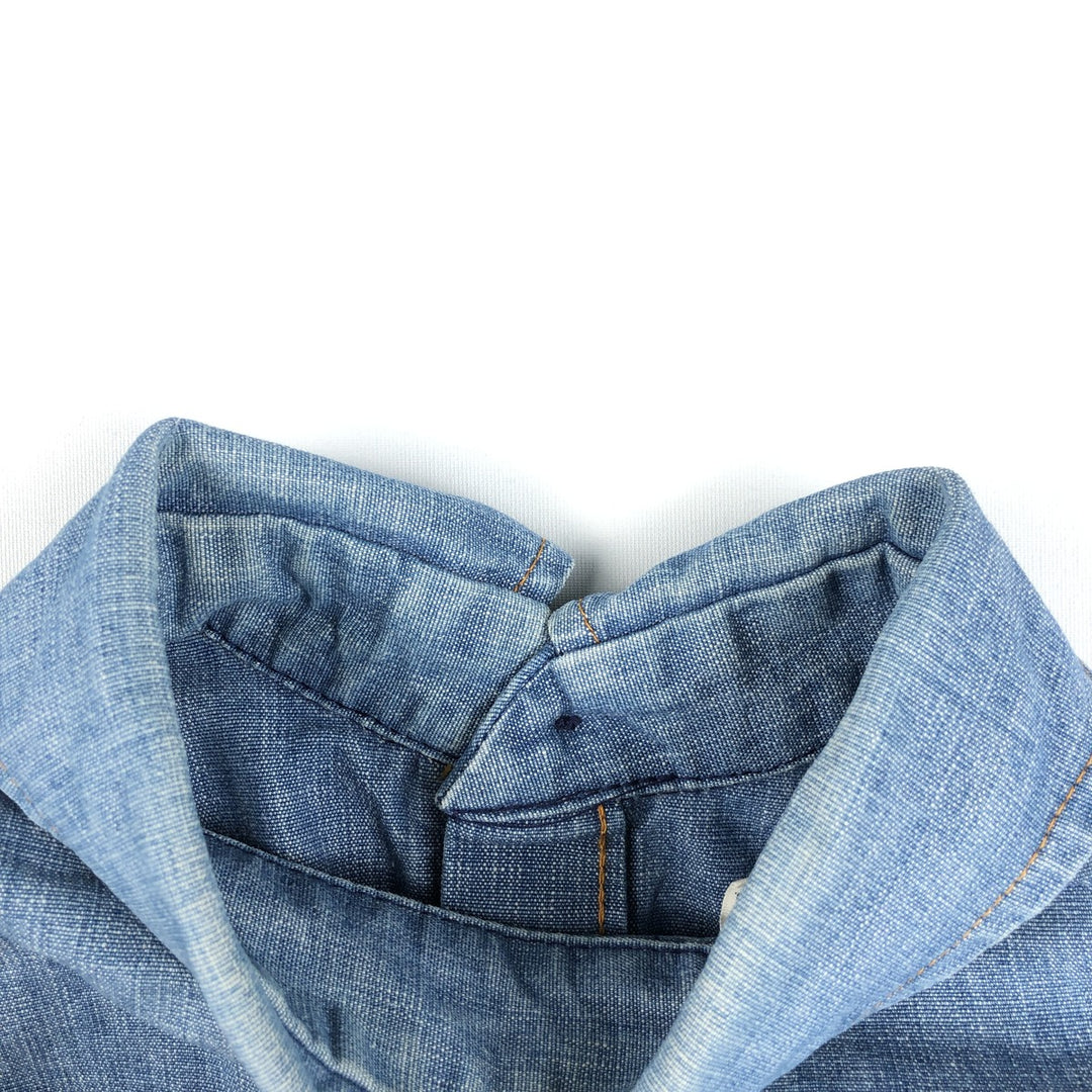 ~90'S Levi's Orange Tab Long-Sleeve Denim Shirt, Men's Size M (Equivalent), Vintage unclear blue type Vintage Second Hand