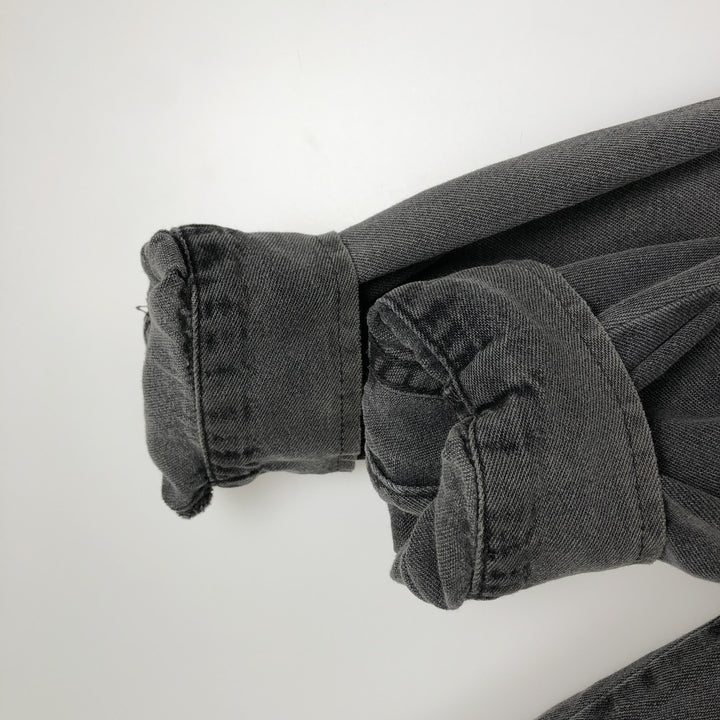 Levi's Long-Sleeve Denim Western Shirt, Men's Size L (approx.) cotton Charcoal Vintage Second Hand