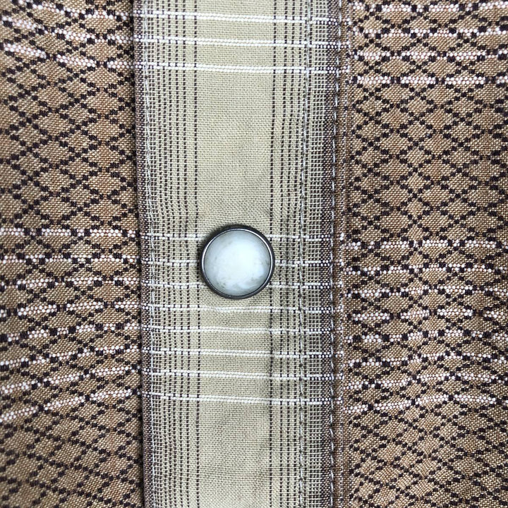 2000'S Patagonia Organic Cotton Long-Sleeve Western Shirt (54010F0) - Men's Size M (approx.) Organic cotton Gold type Vintage Second Hand