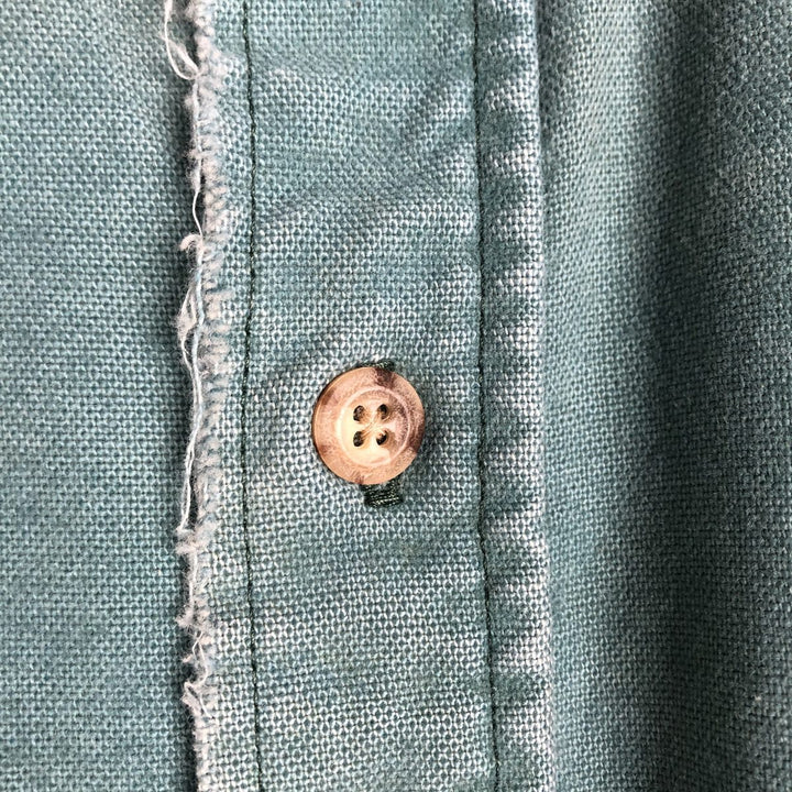 90'S Carhartt Long-Sleeve Duck Work Shirt, Men's Size XL (Equivalent), Vintage unclear green type Vintage Second Hand