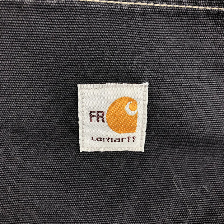 Carhartt FR Series Long-Sleeve Duck Work Shirt, Men's Size L (approx.) cotton black type Vintage Second Hand