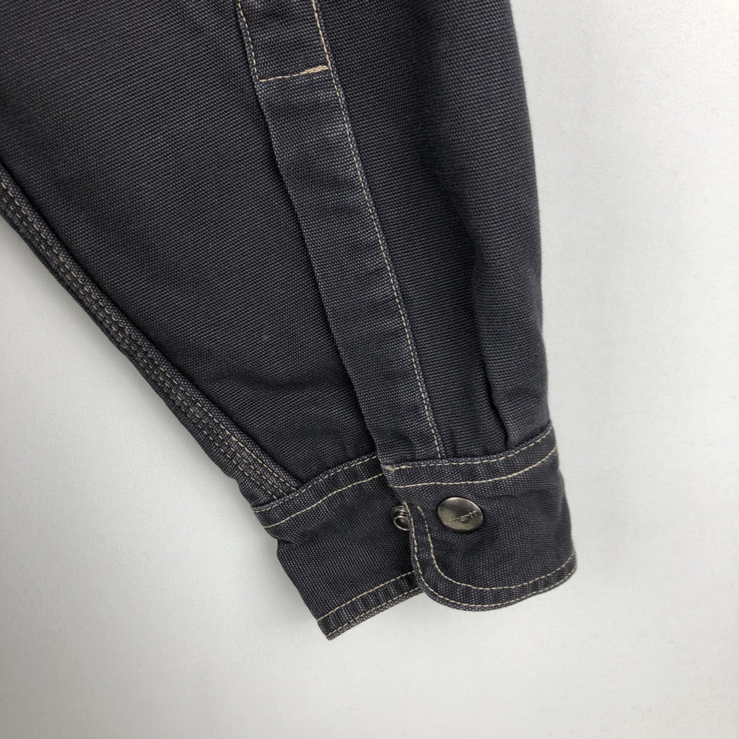 Carhartt FR Series Long-Sleeve Duck Work Shirt, Men's Size L (approx.) cotton black type Vintage Second Hand